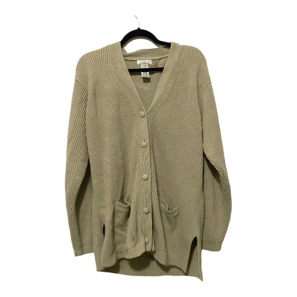 Yarnworks Vintage Tan Long Button Front Cardigan Large